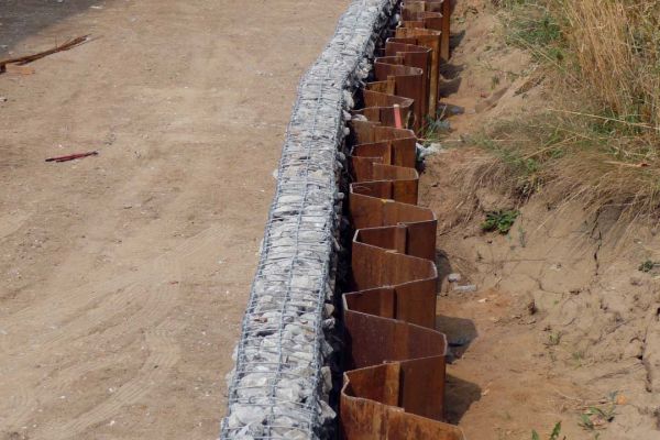 Wandgabionen als Dünenschutz