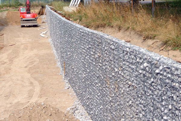Wandgabionen als Dünenschutz